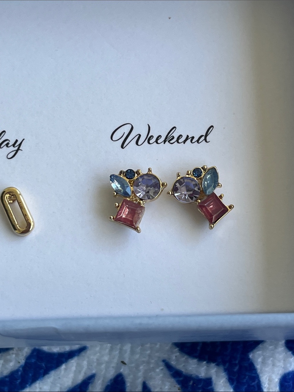 C&C California Gold Multi-Color Earring Set NIB - Picture 6 of 6